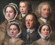 HOGARTH, William Heads of Six of Hogarth's Servants (mk08) oil painting artist